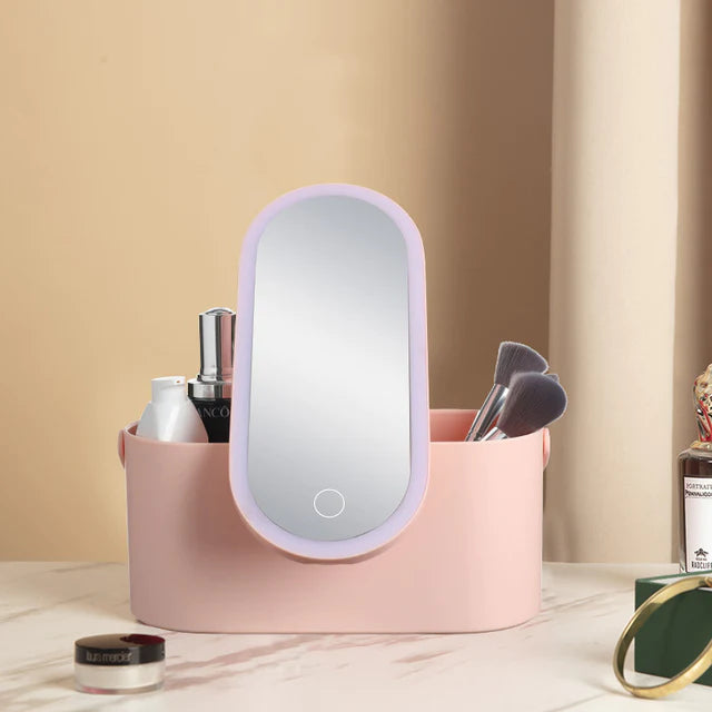 Produktnamn - Travel Portable Makeup Organizer Box With LED