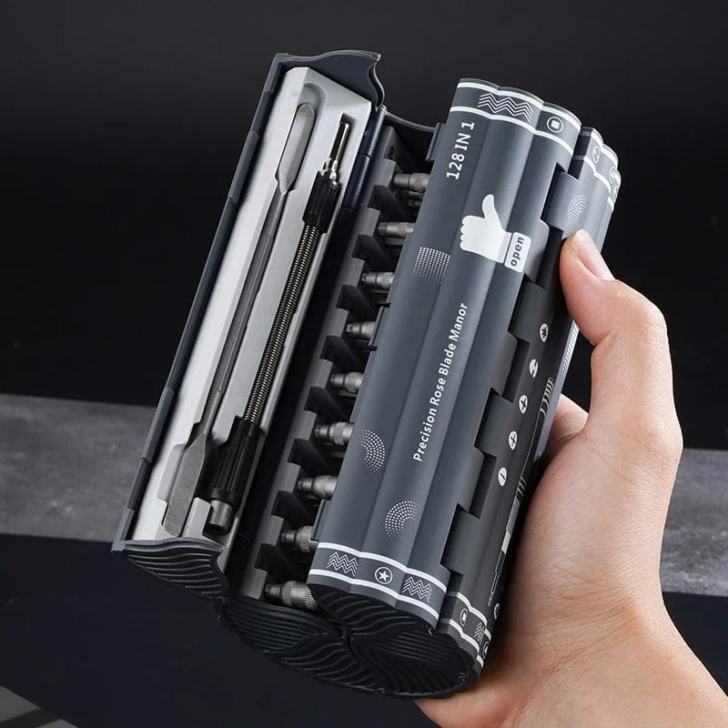 Produktnamn - Multifunktionellt 128-i-1 magnetiskt precisionsskruvmejselset