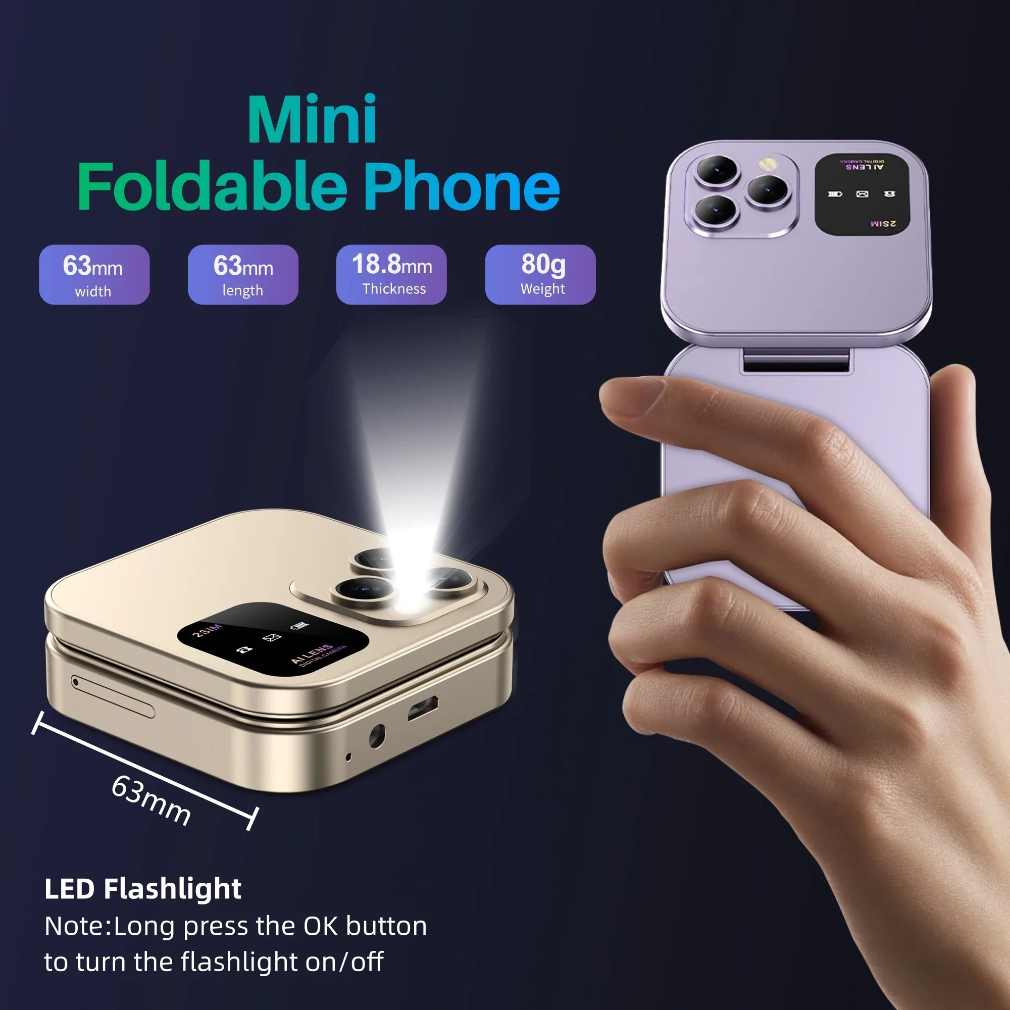 Produktnamn - Ny mini-vikbar mobiltelefon