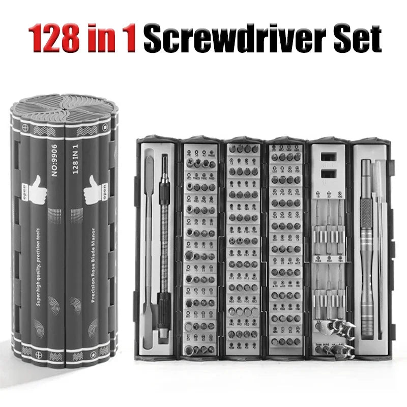 Produktnamn - Multifunktionellt 128-i-1 magnetiskt precisionsskruvmejselset